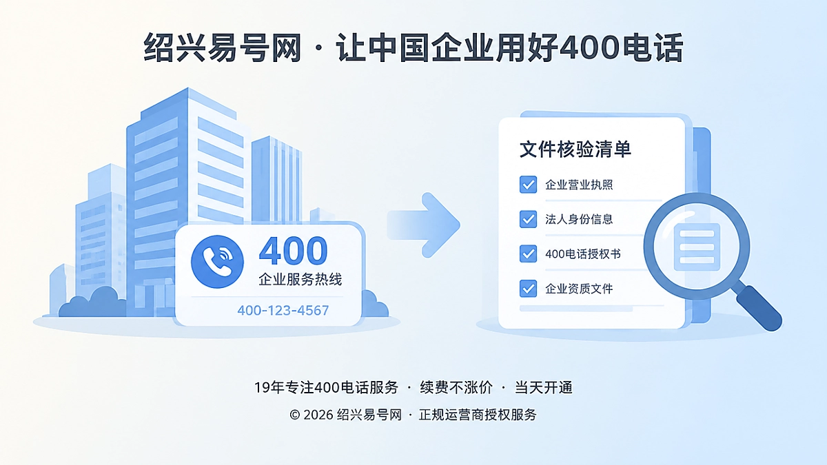 2026年易号正名：绍兴企业如何让400电话有清晰身份